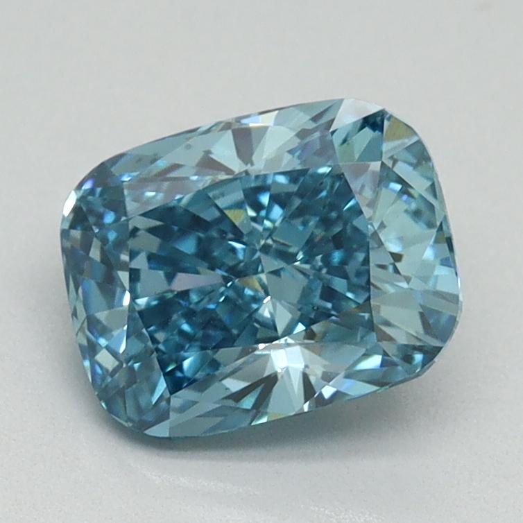 1.49 Ct. Fancy Vivid Blue Cushion Lab Grown Diamond
