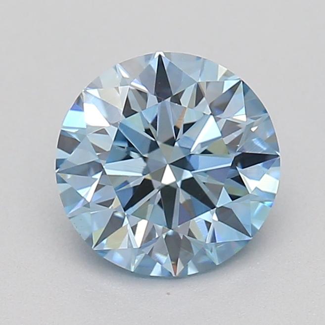 0.72 Ct. Fancy Vivid  Blue Round Lab Grown Diamond