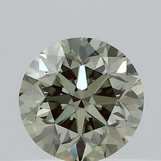 0.39 Ct. Fancy Vivid  Green Round Lab Grown Diamond