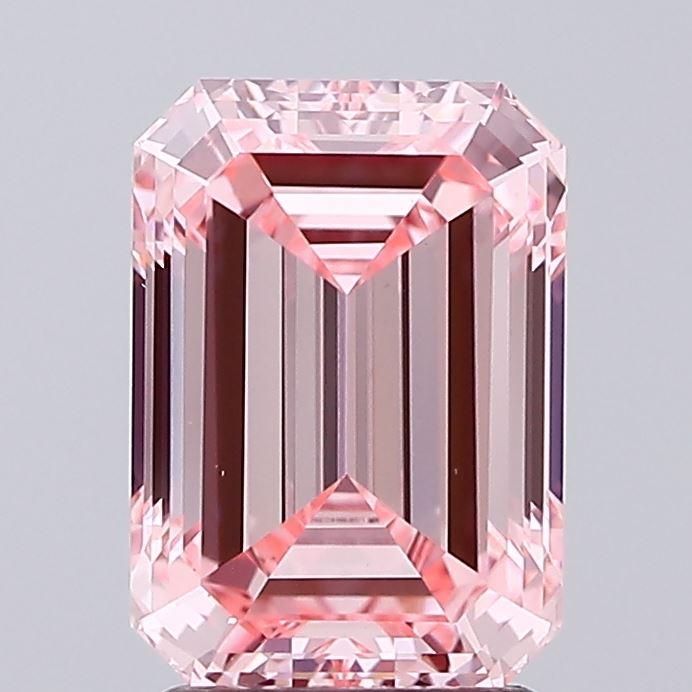 2.51 Ct. Fancy Vivid Pink Emerald Lab Grown Diamond
