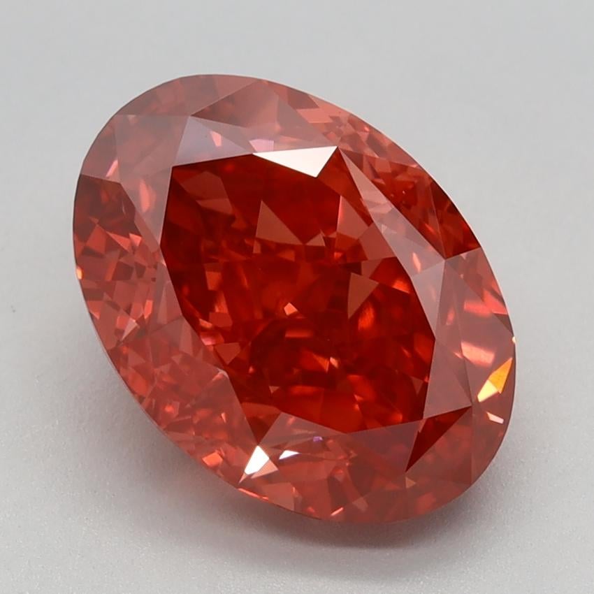 3.56 Ct. Fancy Vivid Pink Oval Lab Grown Diamond