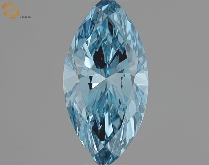 0.36 Ct. Fancy Vivid Blue Marquise Lab Grown Diamond