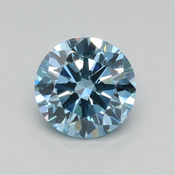 0.41 Ct. Fancy Vivid Blue Round Lab Grown Diamond