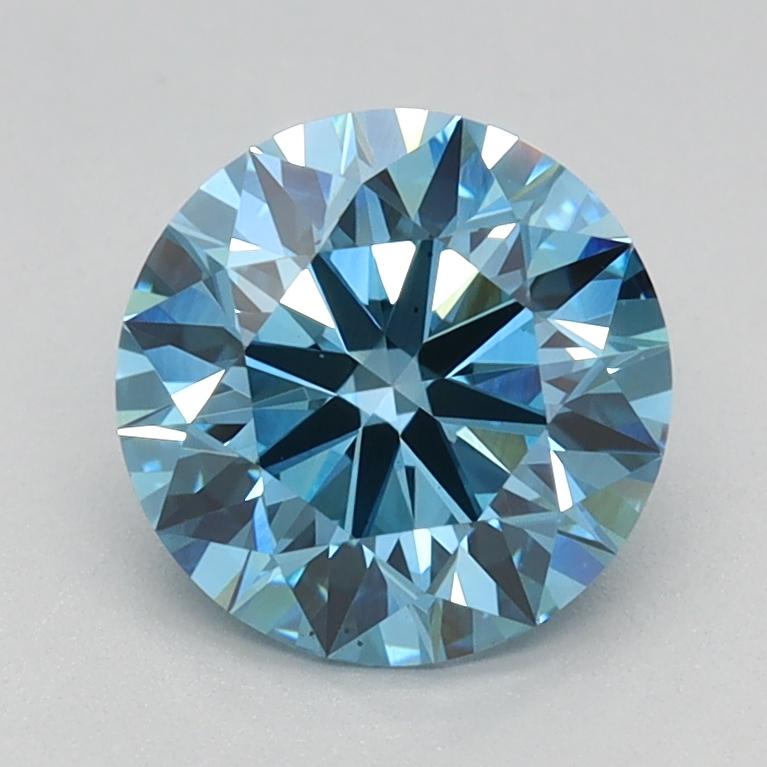 1.33 Ct. Fancy Vivid Blue Round Lab Grown Diamond