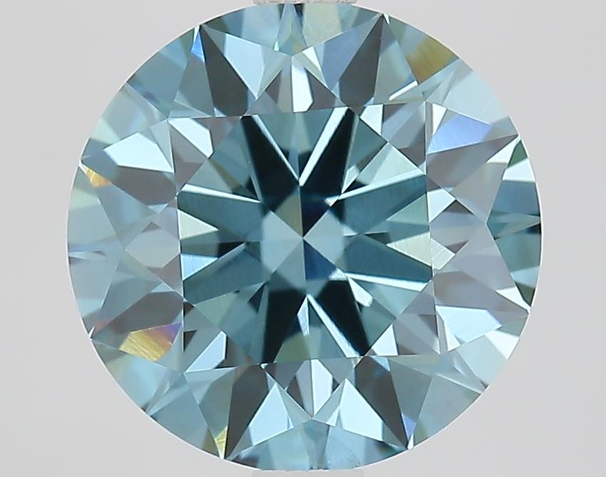3.01 Ct. Fancy Vivid Blue Round Lab Grown Diamond