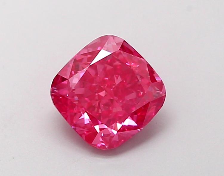 1.08 Ct. Fancy Vivid Pink Cushion Lab Grown Diamond
