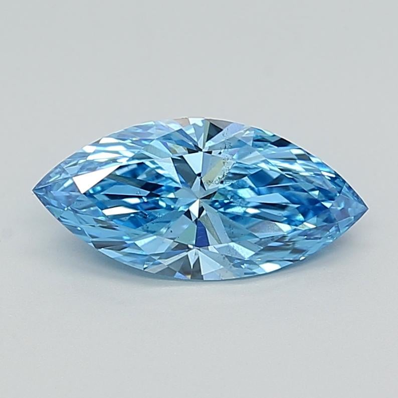1.52 Ct. Fancy Vivid  Blue Marquise Lab Grown Diamond