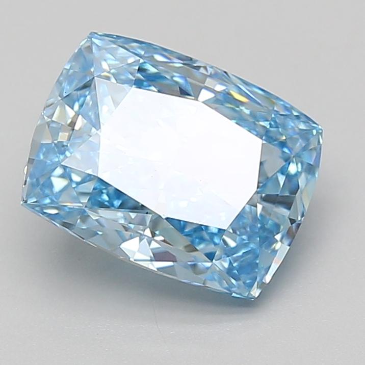 3.10 Ct. Fancy Vivid Blue Cushion Lab Grown Diamond