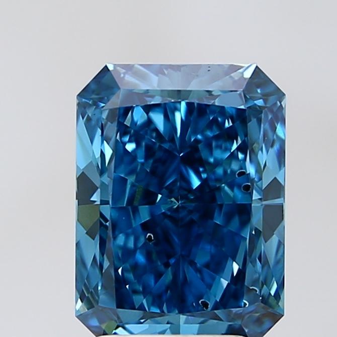 3.03 Ct. Fancy Vivid Blue Radiant Lab Grown Diamond