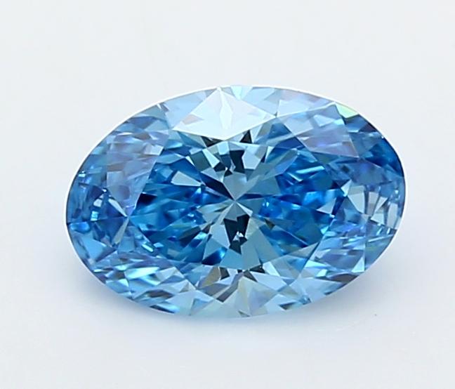 1.06 Ct. Fancy Vivid  Blue Oval Lab Grown Diamond