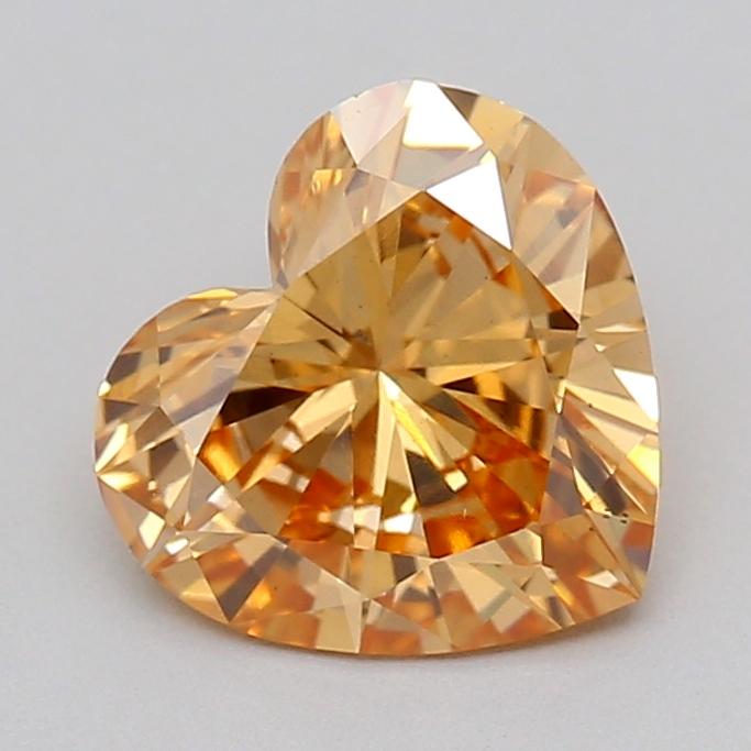 1.02 Ct. Fancy Intense Brownish Orange Heart Lab Grown Diamond