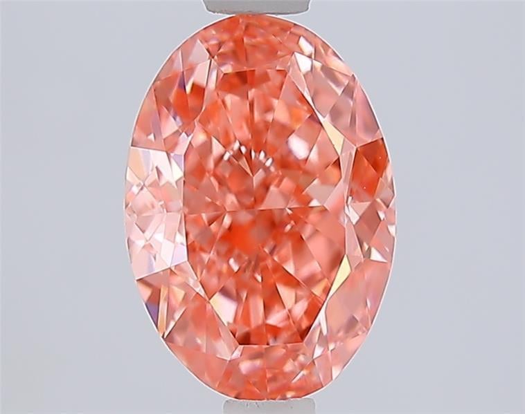 2.06 Ct. Fancy Vivid Pinkish Pink Oval Lab Grown Diamond