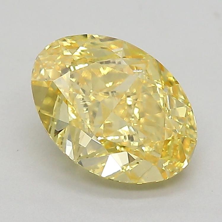 1.00 Ct. Fancy Intense  Yellow Oval Lab Grown Diamond
