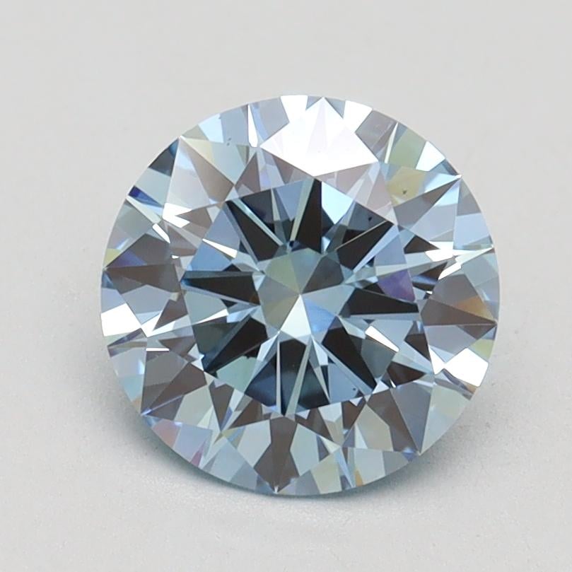 1.52 Ct. Fancy Vivid Blue Round Lab Grown Diamond