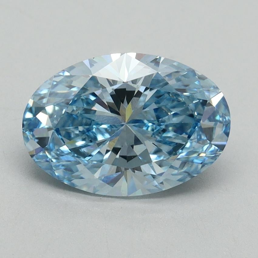 2.09 Ct. Fancy Vivid Blue Oval Lab Grown Diamond