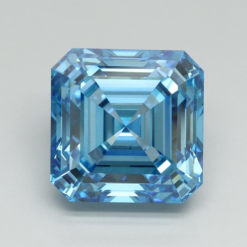 10.44 Ct. Fancy Vivid Blue Asscher Lab Grown Diamond