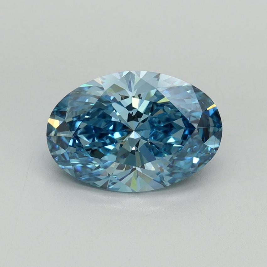 2.09 Ct. Fancy Vivid Blue Oval Lab Grown Diamond