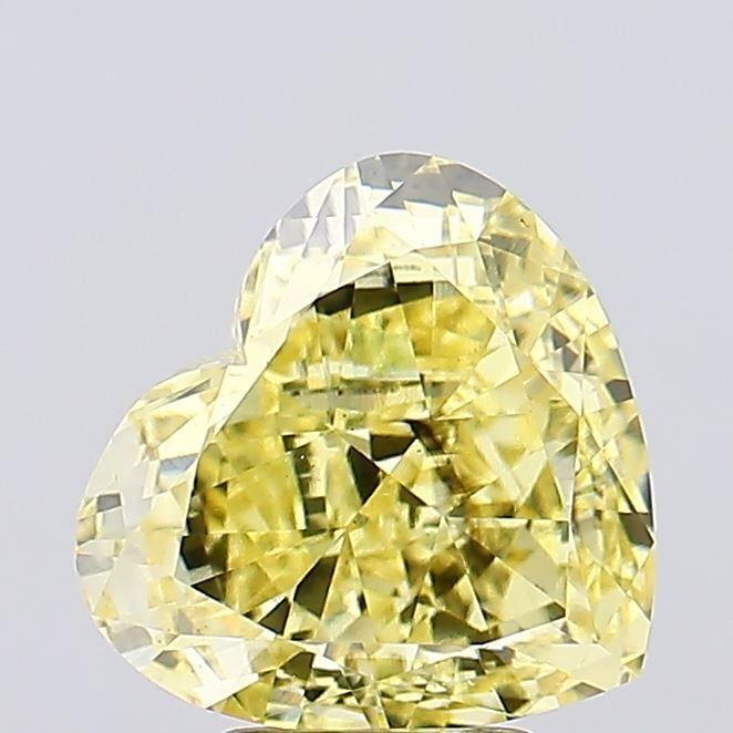 5.01 Ct. Fancy Intense Yellow Heart Lab Grown Diamond