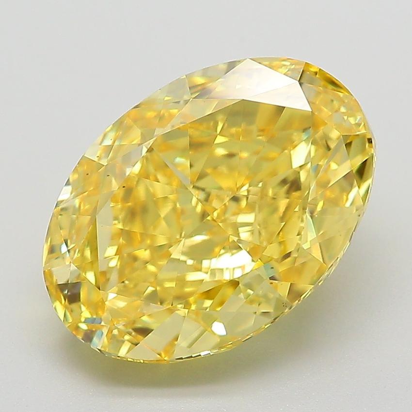 5.50 Ct. Fancy Vivid Yellow Oval Lab Grown Diamond
