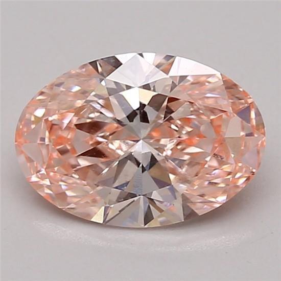 1.58 Ct. Fancy Vivid Pink Oval Lab Grown Diamond