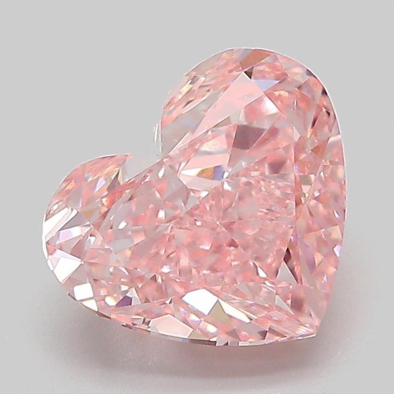 2.88 Ct. Fancy Vivid  Pink Heart Lab Grown Diamond