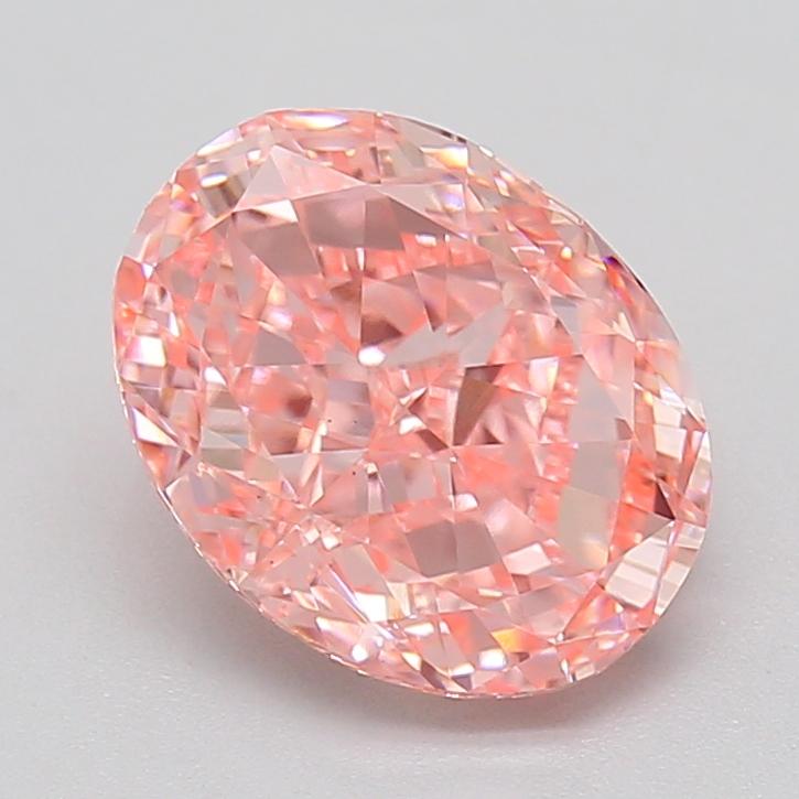 2.11 Ct. Fancy Vivid  Pink Oval Lab Grown Diamond