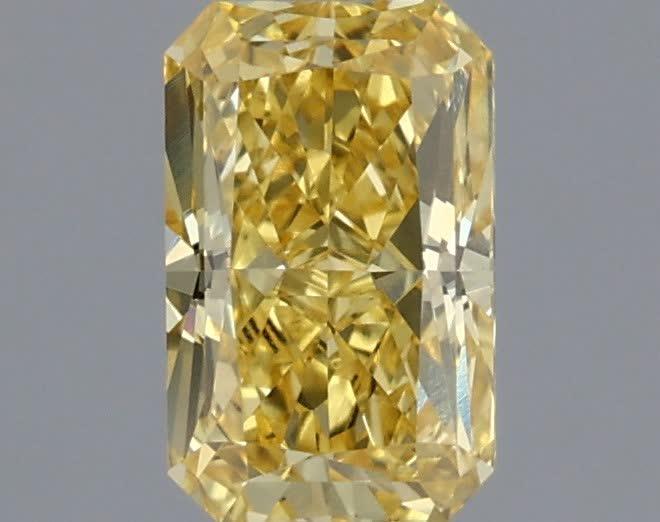 0.51 Ct. Fancy Vivid Yellow Radiant Lab Grown Diamond