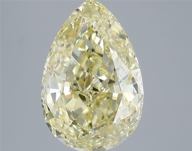 4.57 Ct. Fancy Intense Yellow Pear Lab Grown Diamond