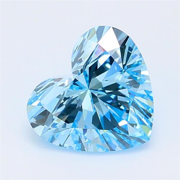 1.03 Ct. Fancy Vivid Blue Heart Lab Grown Diamond