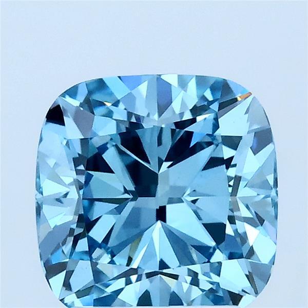 1.95 Ct. Fancy Vivid Blue Cushion Lab Grown Diamond