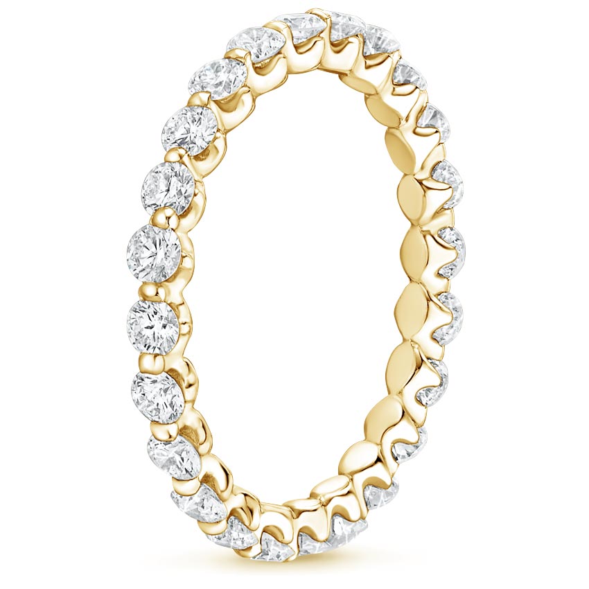 18K Yellow Gold Riviera Eternity Diamond Ring (1 ct. tw.), large side view