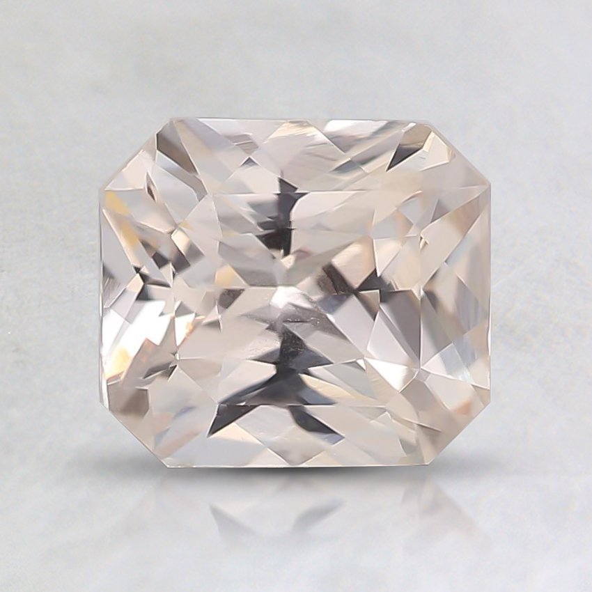 6.7x6.0mm Unheated Peach Asscher Sapphire