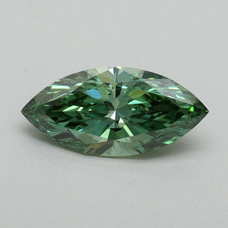 0.52 Ct. Fancy Vivid Green Marquise Lab Grown Diamond