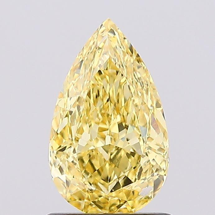1.04 Ct. Fancy Vivid Yellow Pear Lab Grown Diamond