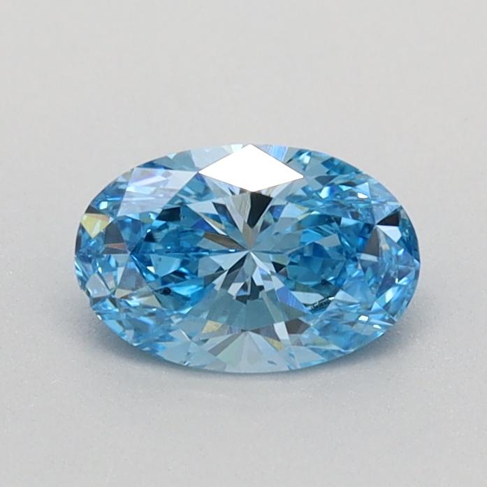 0.43 Ct. Fancy Vivid Blue Oval Lab Grown Diamond