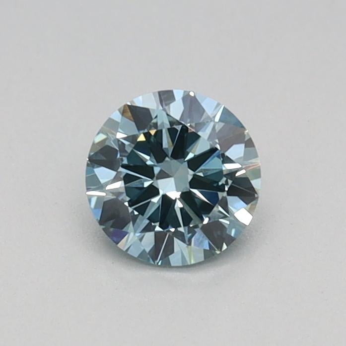 0.28 Ct. Fancy Vivid Blue Round Lab Grown Diamond