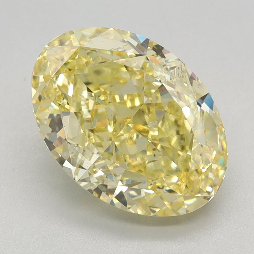 2.70 Ct. Fancy Vivid Yellow Oval Lab Grown Diamond