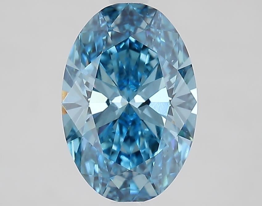 2.29 Ct. Fancy Vivid Blue Oval Lab Grown Diamond