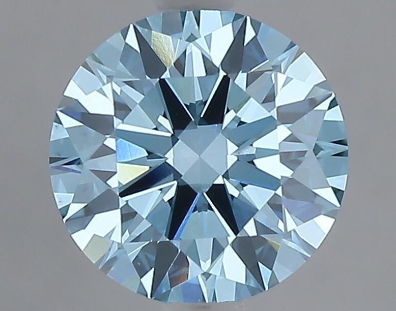 1.54 Ct. Fancy Vivid Blue Round Lab Grown Diamond