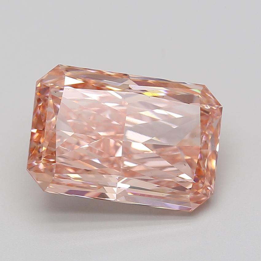 8.13 Ct. Fancy Vivid Pink Radiant Lab Grown Diamond