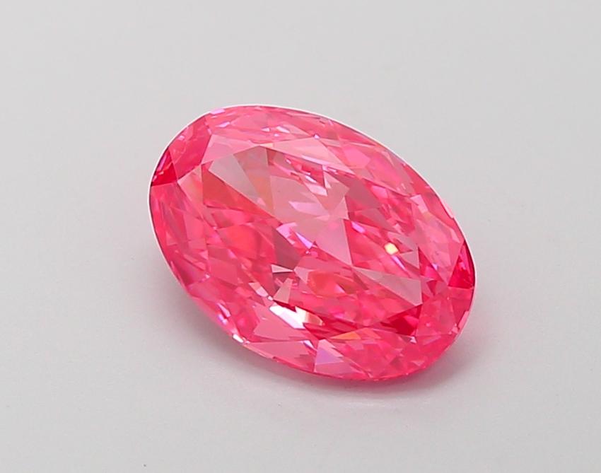 2.03 Ct. Fancy Vivid  Pink Oval Lab Grown Diamond