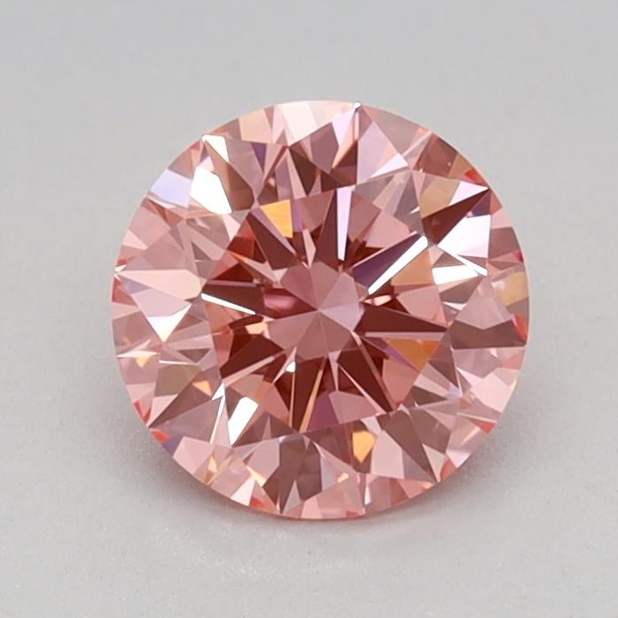 0.64 Ct. Fancy Vivid Pink Round Lab Grown Diamond