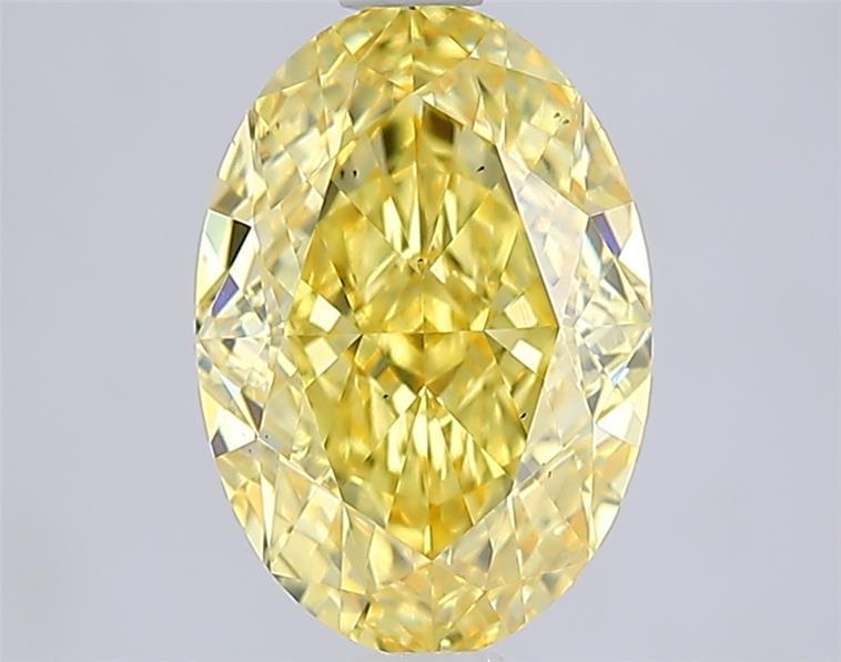 2.03 Ct. Fancy Vivid Yellow Yellow Oval Lab Grown Diamond