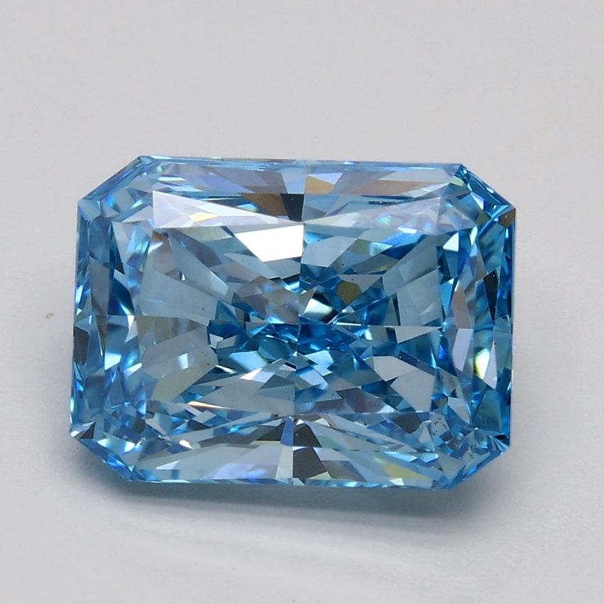2.02 Ct. Fancy Vivid Blue Radiant Lab Grown Diamond
