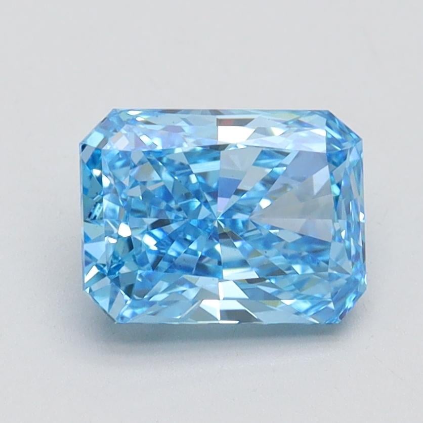 1.59 Ct. Fancy Vivid Blue Radiant Lab Grown Diamond