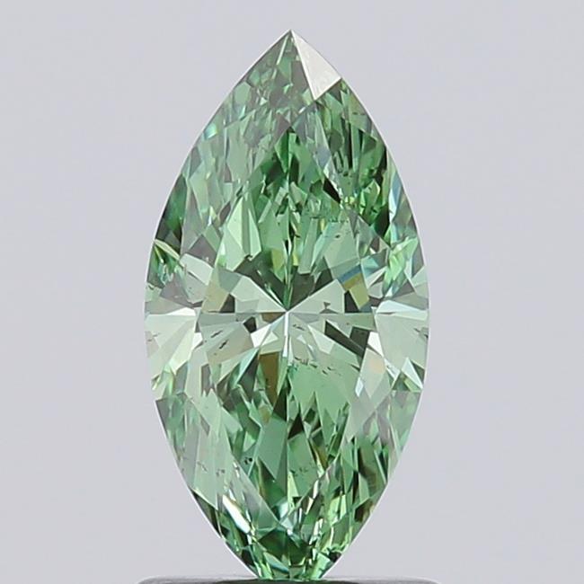 0.98 Ct. Fancy Vivid  Green Marquise Lab Grown Diamond