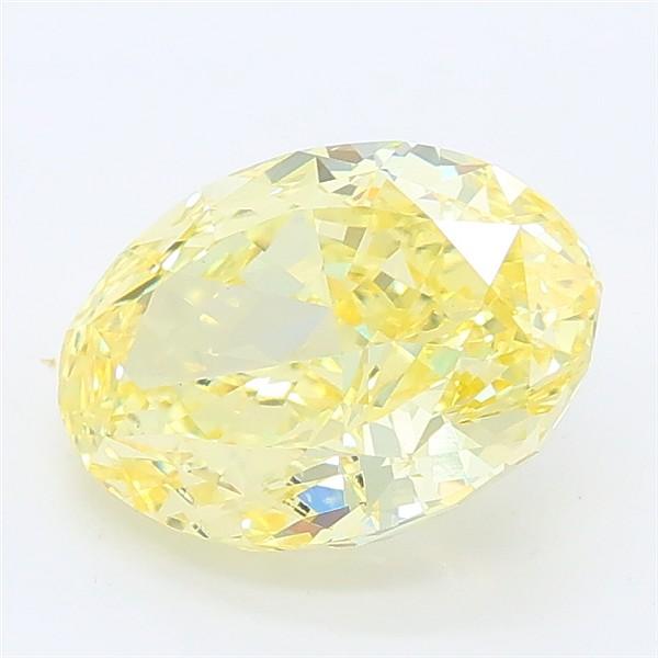 2.48 Ct. Fancy Intense Yellow Oval Lab Grown Diamond