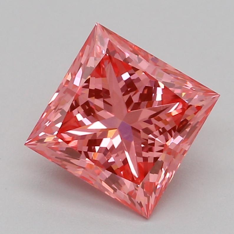 1.09 Ct. Fancy Vivid Pink Princess Lab Grown Diamond