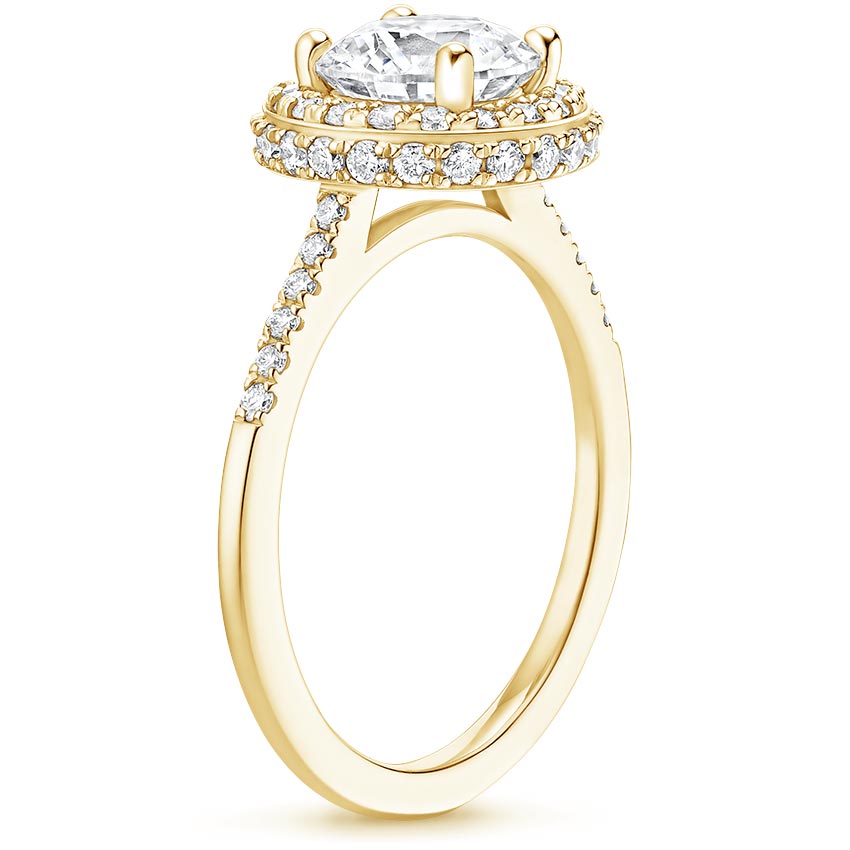 18K Yellow Gold Audra Diamond Ring, large side view