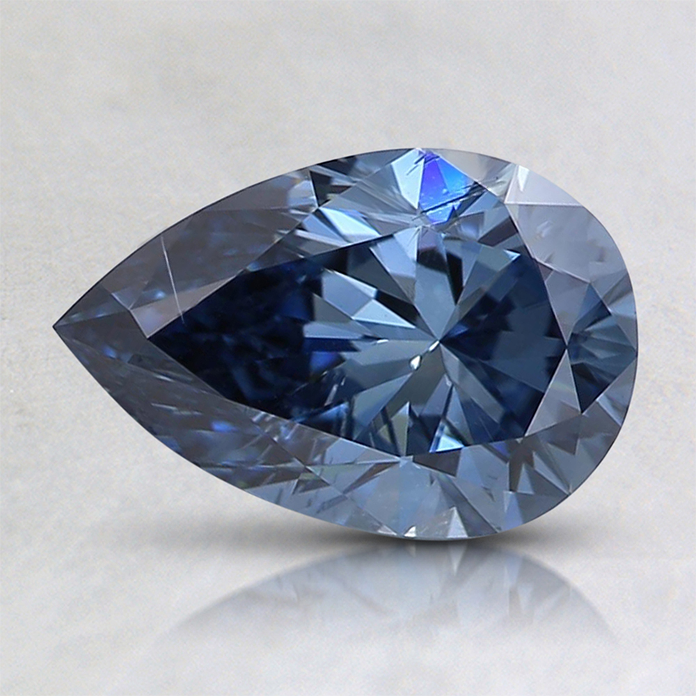 1.04 Ct. Fancy Intense Blue Pear Lab Grown Diamond